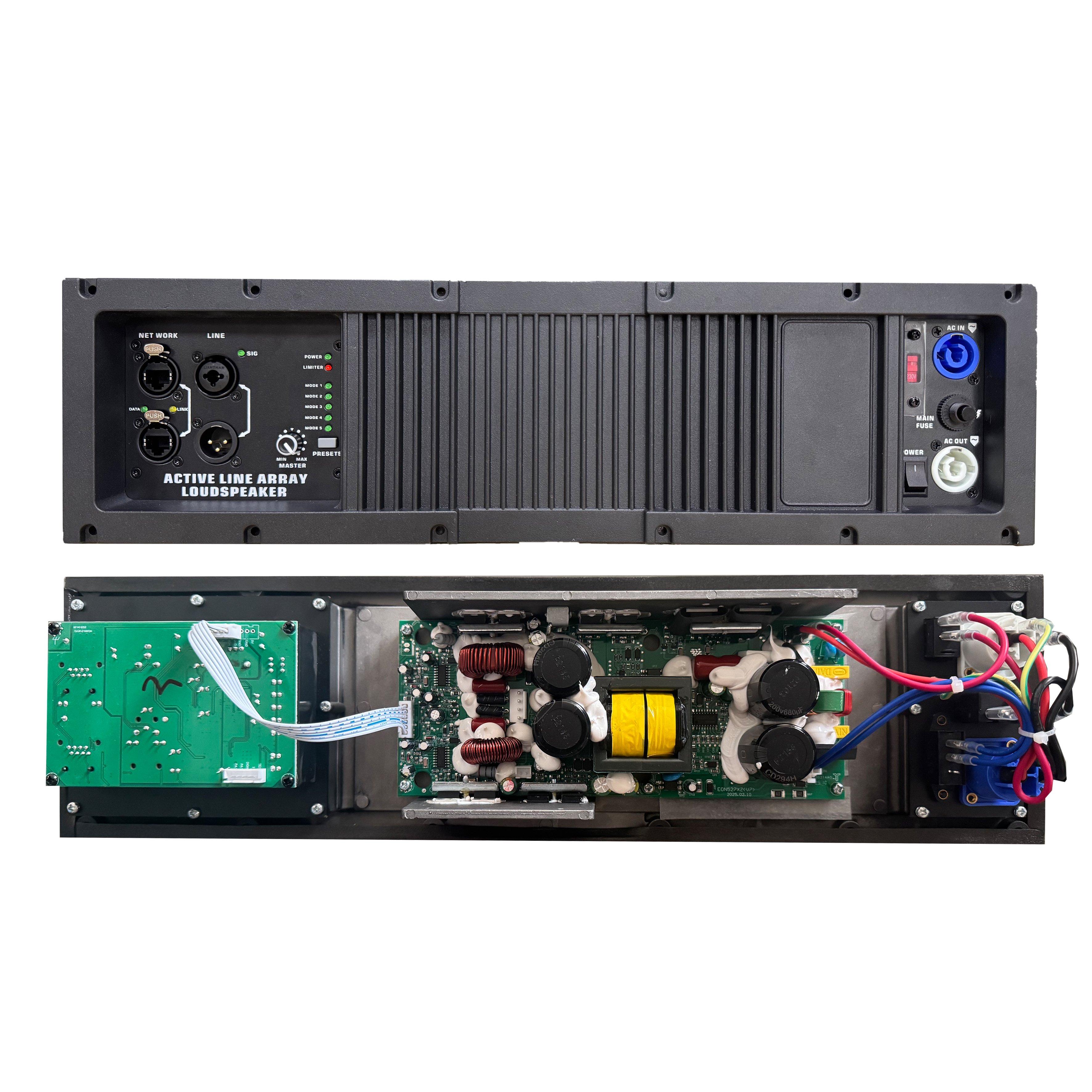 HG485-212 Усилитель системы активного линейного массива с разъемами RJ45
